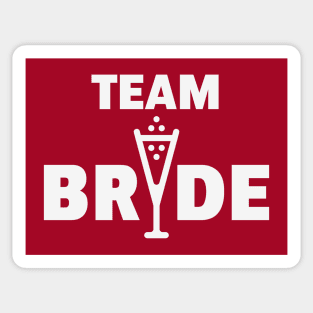 Team Bride Bubbly (Hen Night / Bachelorette Party / White) Sticker